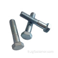 8,8 Grade Blue blanc zinc plaqué Hexagon Flat Bolts Din933